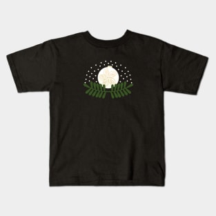 Christmas ornament on mistletoe and snow Kids T-Shirt